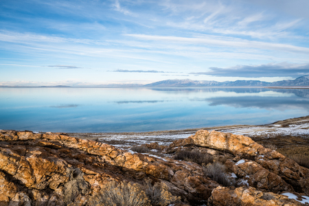 View in Antelope Island State Parkの写真素材