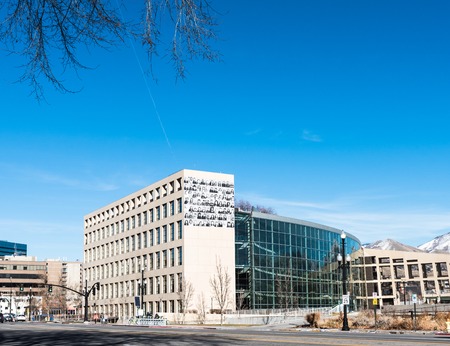 Building of  Salt Lake City Public library Utahのeditorial素材