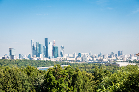Skyscrapers in Moscow downtownの写真素材