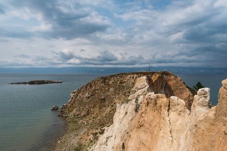 Scenic view of the shores of Lake Baikalの写真素材