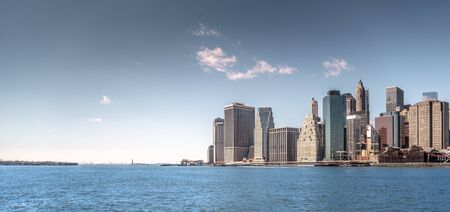 Manhattan skyscraper panorama view in New York City, USAの写真素材