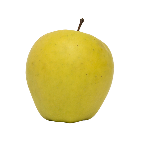 Green apple isolated on white backgroundの写真素材
