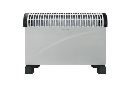 Radiator. Home electric heater convector isolated on white backgroundの写真素材