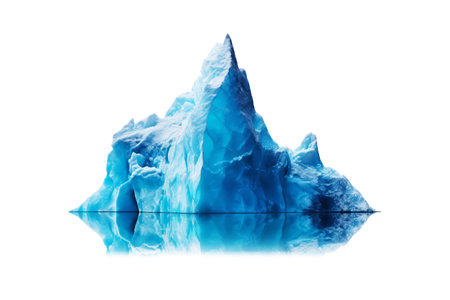 Huge iceberg isolated on white backgroundの素材