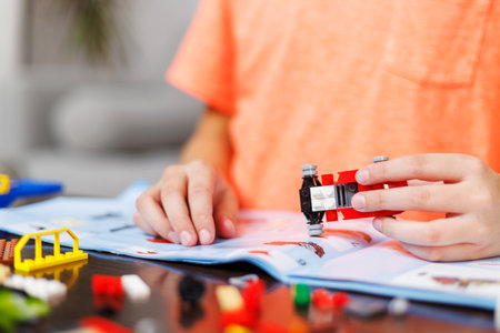 Child Building Toy Construction Setの写真素材