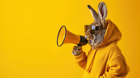 Cool Bunny Announcing in Styleの素材