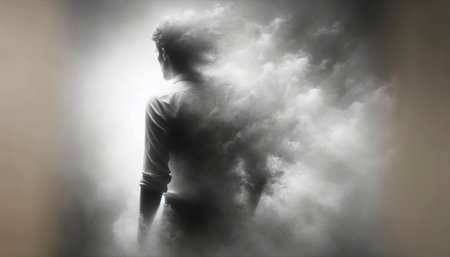 Mysterious Figure Shrouded in Fogの素材