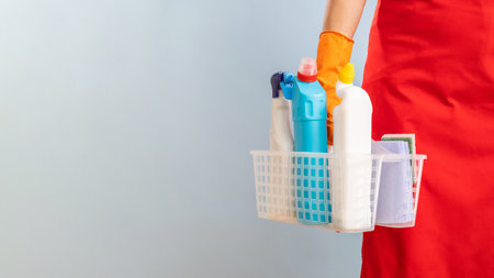 Prepared for Cleaning with Suppliesの写真素材