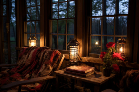 Cozy therapy room with comfortable chairs and soft lighting for healing conversationの素材