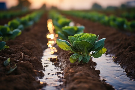 Sustainable permaculture farm. thriving crops, chemical-free and healthy soil practicesの素材