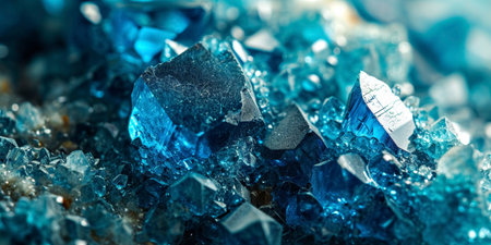 Vibrant Blue Crystals Close-up Shotの素材