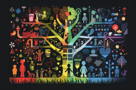 Autism Spectrum Illustrated Tapestryの素材