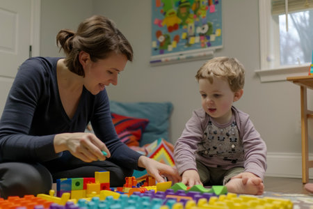 Therapist and Child Engaging in Playの素材