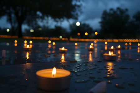 Candlelight on a Rainy Eveningの素材