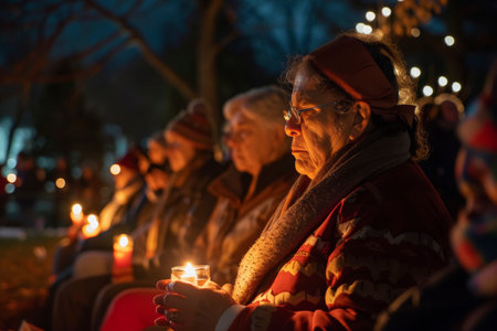Elders Holding Vigil Candlesの素材