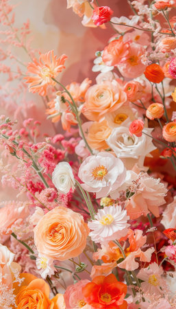 Elegant Floral Arrangement for Wedding Planner Promotion - Ideal Design for Social Media and Printの素材