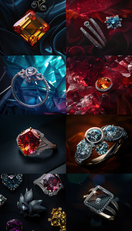 Luxury Jewelry Promotion: Exclusive Custom-Made Necklaces and Rings for Social Media Campaignsの素材