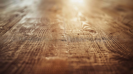 Detailed macro view of a polished wooden plank displaying intricate grain patterns and natural hues. the image emphasizes the beauty and quality of wood, suitable for design inspirations and material evaluations.の素材
