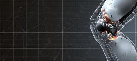 Futuristic Knee Endoprosthesis Design for Medical Technology Poster and Presentationの素材