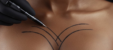 Precise Surgical Markings for Breast Lift Procedure - Mastopexy Preparation and Techniqueの素材