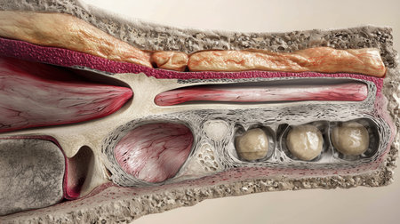 Detailed Illustration of Hip Joint Endoprosthesis for Medical Education and Anatomy Studiesの素材