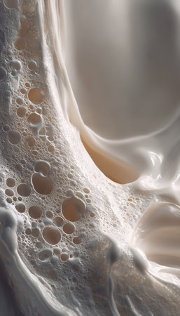 Macro Shot of Soap Melting on Moist Ceramic Surface with Soft Focusの素材