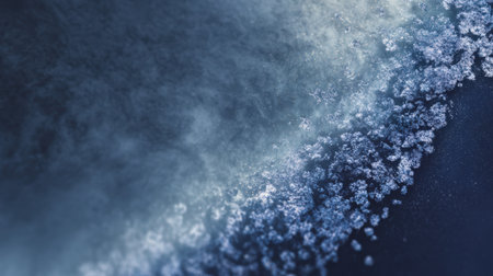 A sophisticated poster design featuring a realistic frosted edge vignette blending into a matte sapphire center. Subtle sparkles enhance its premium look, perfect for holiday creatives.の素材