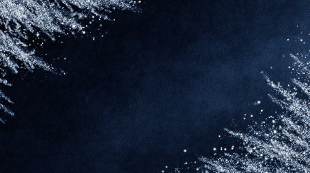 Elegant deep navy velvet texture featuring frosted diagonal glass shards and crystalline edge sparkles. Ideal for premium winter minimalism and creative overlays.の素材