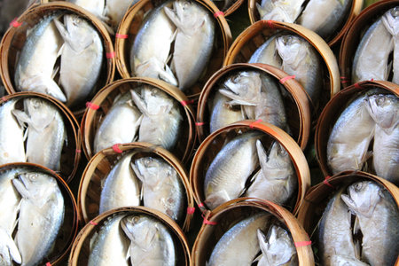 Fish in a marketのeditorial素材