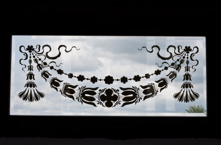 Thai temple art glass designs.
