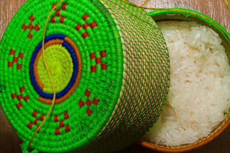 Bamboo containerの写真素材