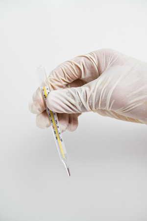Put gloves on mercury temperature.