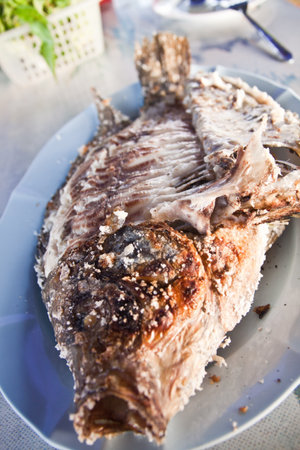 Grilled fishの写真素材
