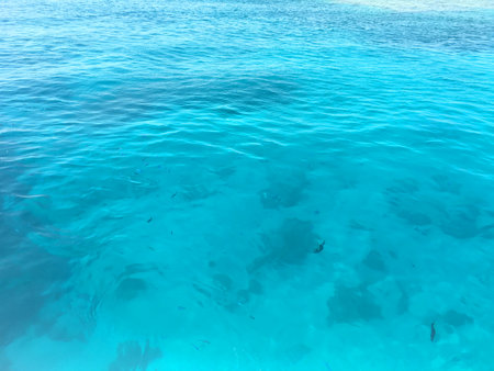 Sea water and ripplesの写真素材