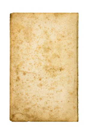 Old sheet of paper on whiteの写真素材