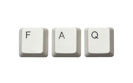 Computer buttons FAQの写真素材