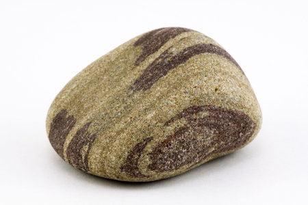 Single stone isolated on whiteの写真素材