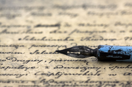 Ancient letter and pen Ancient letter and pen