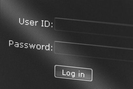 Login screen の写真素材