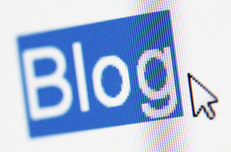 Blog, computer screen の写真素材