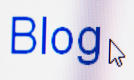 Blog, computer screen の写真素材