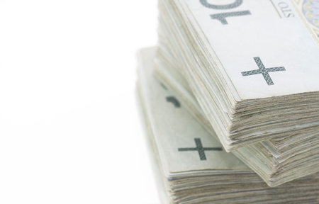 Polish money backgroundの写真素材