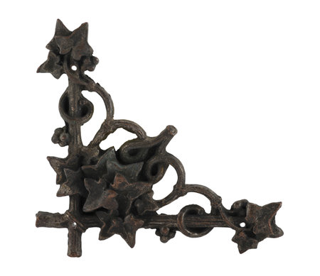 Antique corner isolated on whiteの写真素材