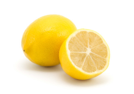 Lemons on white backgroundの写真素材