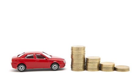 Saving money for a car の写真素材