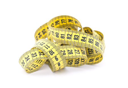 Tailor measuring tape with soft shadow