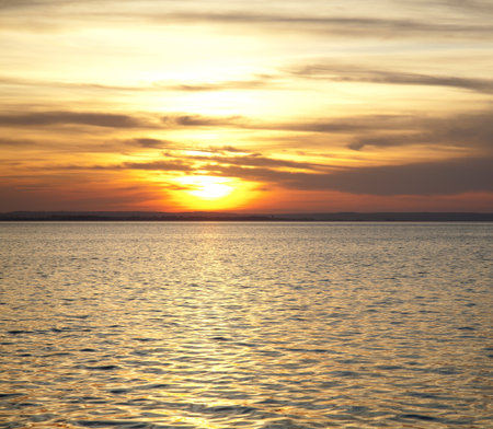 Sunset at the seaの写真素材