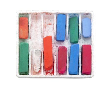 Colorful pastel sticks with clipping pathの写真素材