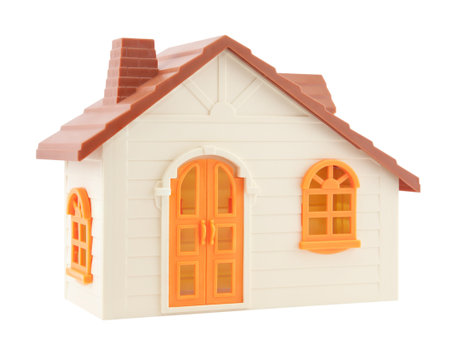 Toy house with clipping pathの写真素材