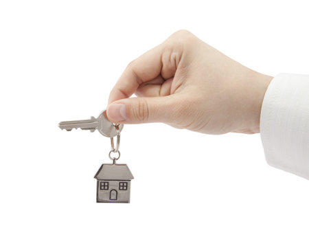 House key in hand の写真素材